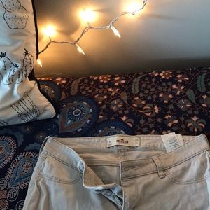 Hollister Khaki Stretchy Pants